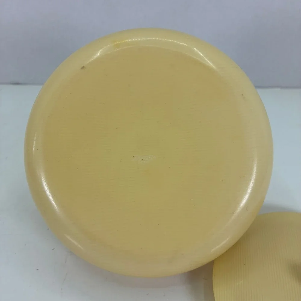 Vintage Pyralin DuBarry Celluloid Powder Jar Cream Ivory Art Deco Vanity Box